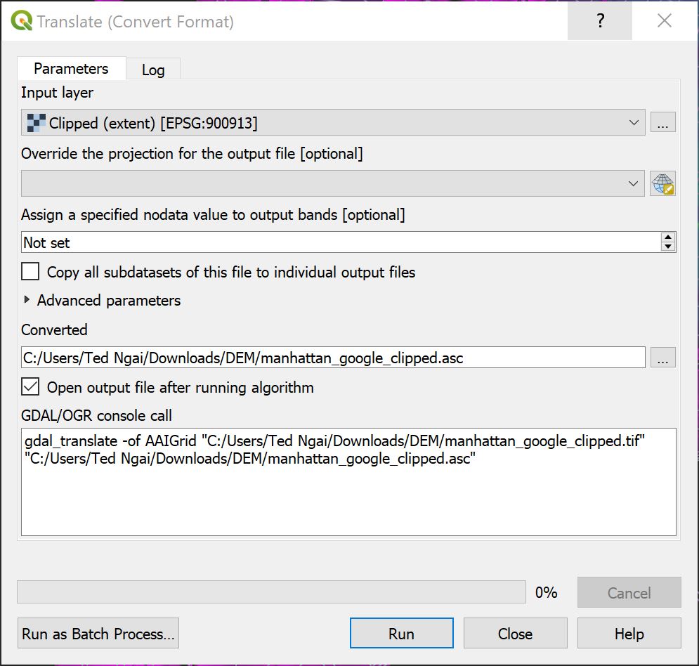 QGIS Convert Parameters
